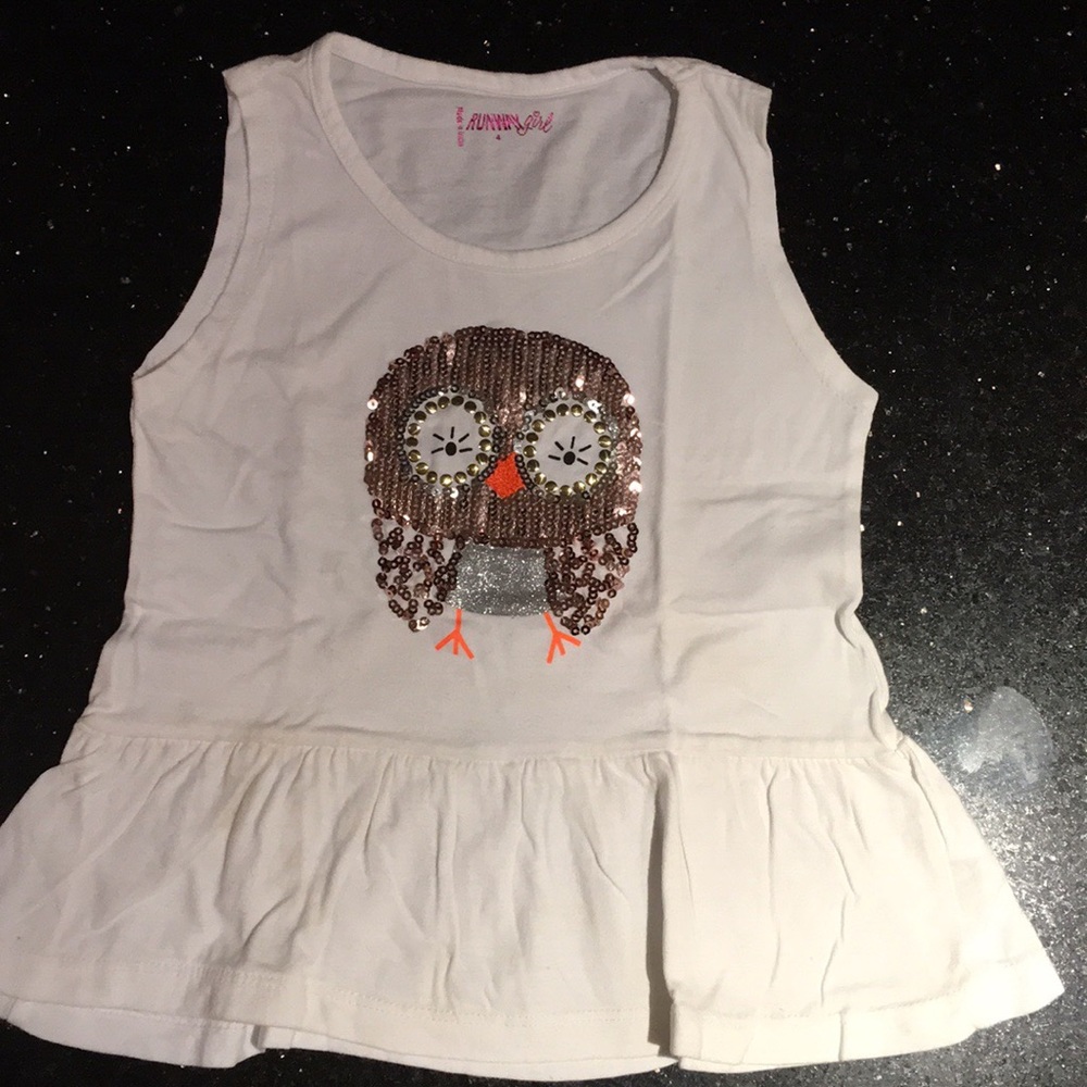 Tank top girls 4, Owl front detail